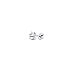 Pure silver nugget earrings ‘Crude’ No.4