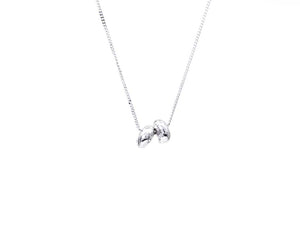 Pure silver nugget necklace 'Crude' No.1
