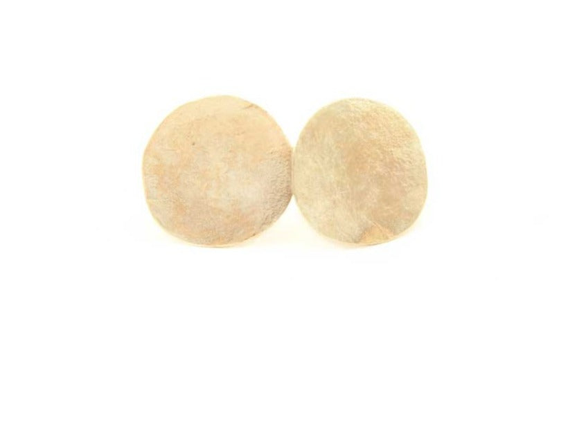 small disc gold earrings