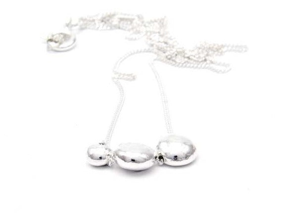 Pure silver nugget necklace 'Crude' No.5
