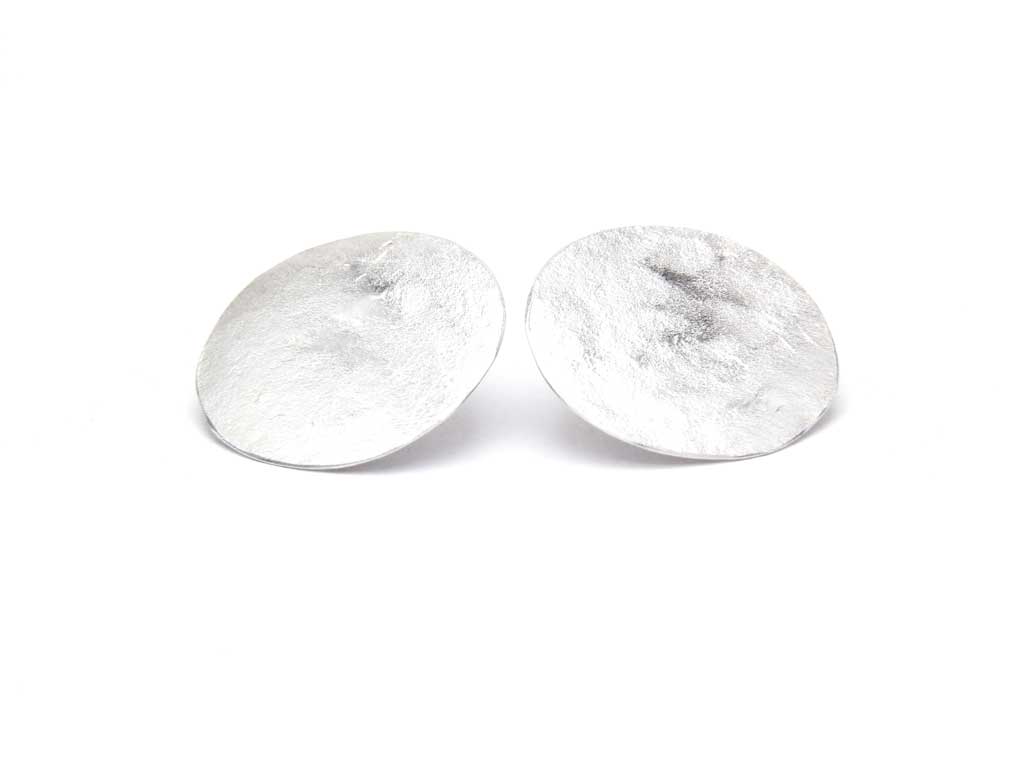 Silver Discs Earrings (Large) 'Orígenes'