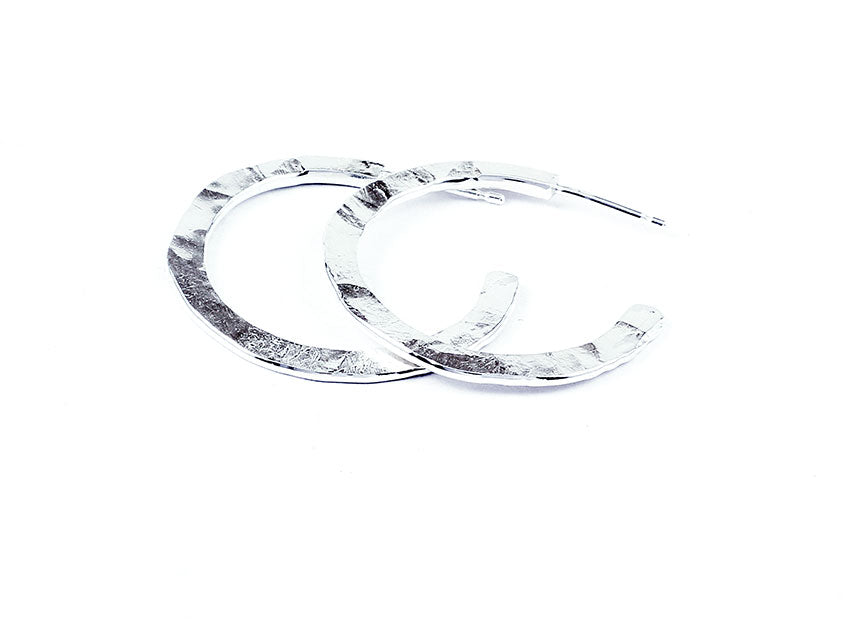 Silver Circle Earrings 2 (Medium) 'Orígenes'
