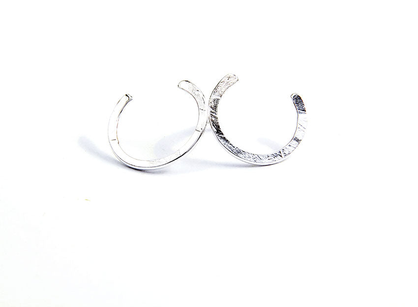 Silver Circle Earrings (Small) 'Orígenes'