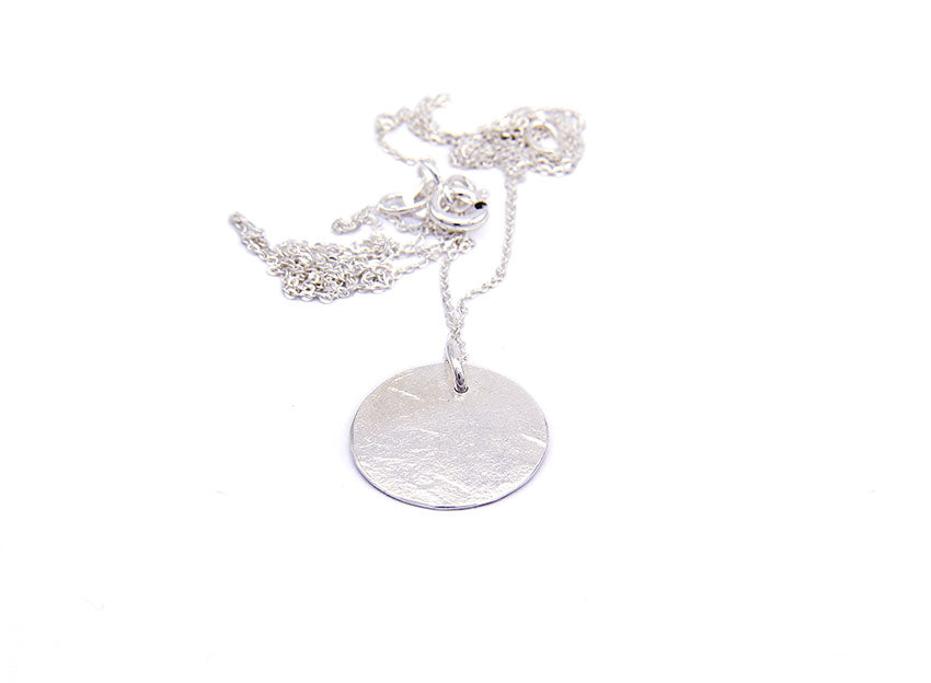Silver Disc Necklace 'Orígenes'