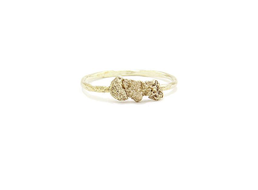 Gold Dust Nuggets Ring 'Moss'