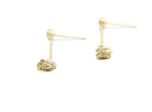 Long Gold Dust Earrings 'Moss'