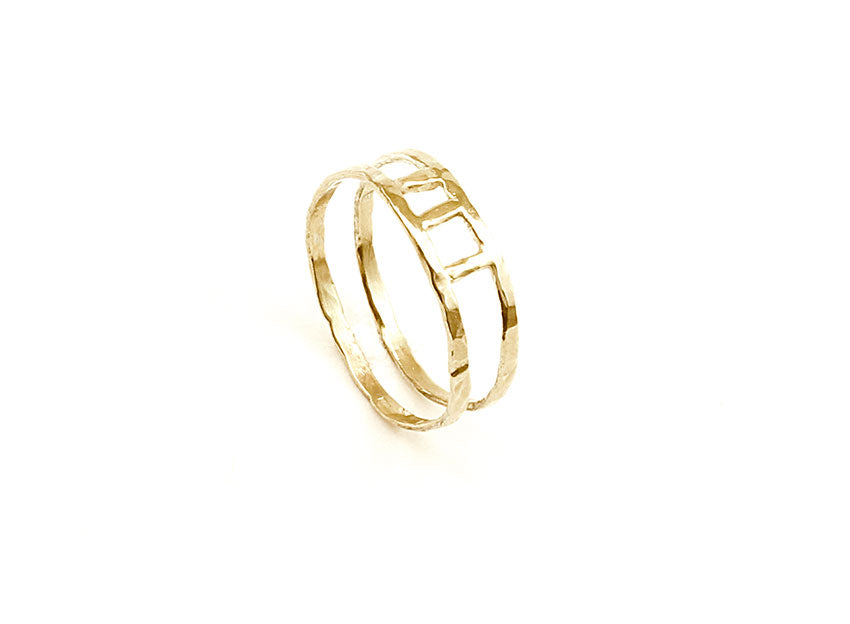 Gold Doble Ring 'Orígenes'