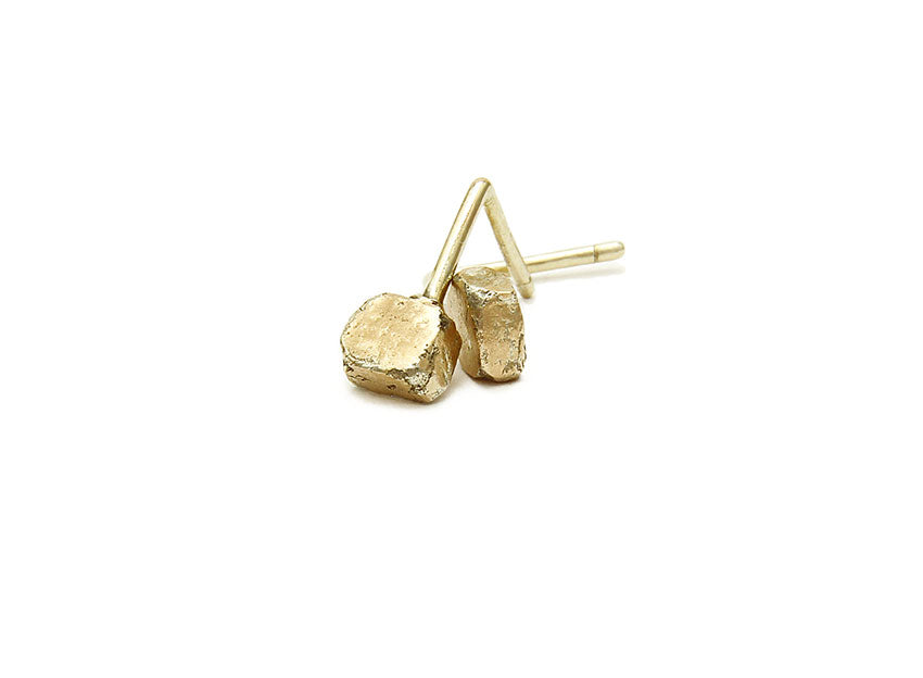 Gold Prism Earrings 2 'Orígenes'