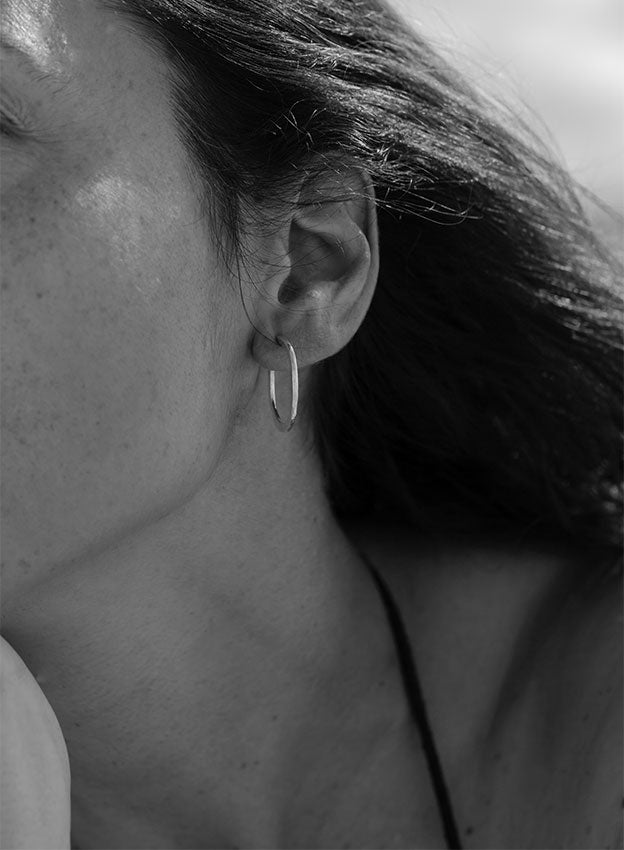 Silver Circle Earrings 2 (Medium) 'Orígenes'